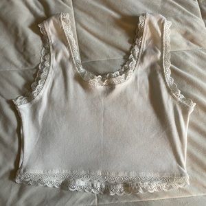 Cropped White Shien Tanktop